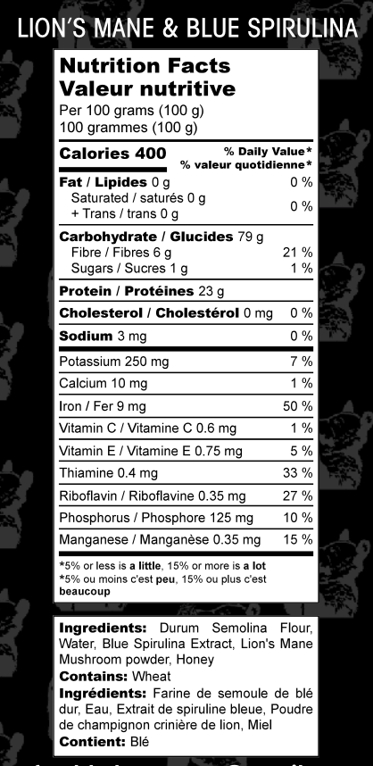 Conchiglie (Blue Spirulina & Lion's Mane)